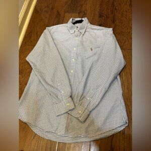 Ralph Lauren Custom Fit Check Button-Down – Men’s Large Pony Logo